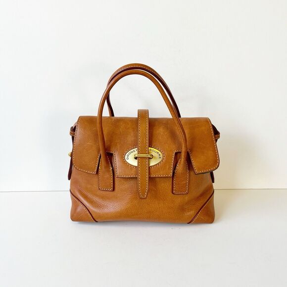 Dooney & Bourke Florentine Elisa Leather Bag Purse Small Natural Color No Strap - Picture 1 of 15